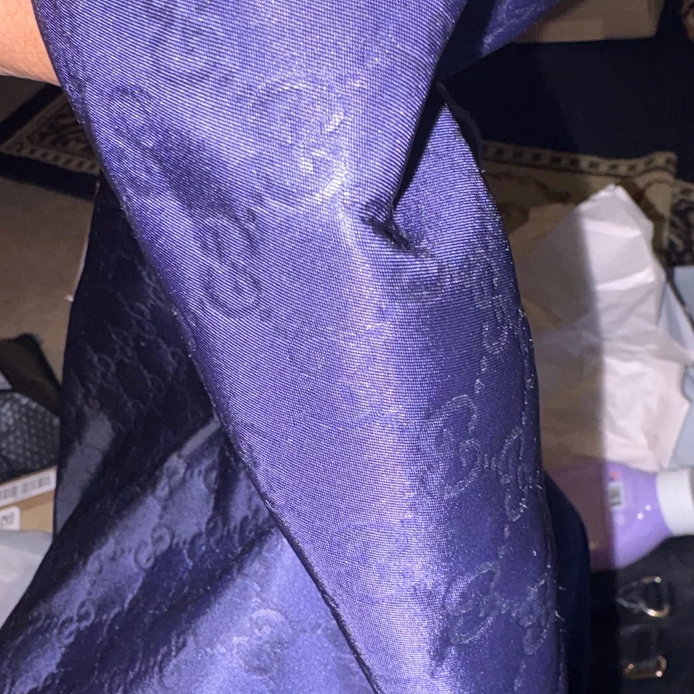 Gucci Navy nylon Messenger Bag with Brown Leather Strap - Picture 13 of 16